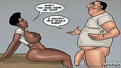 German Milf Gives Handjob To Monster Cock Cfnm