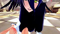albedo feels intense pleasure having sex in overlord hentai, her emotions running wild