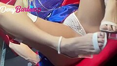 Cheerleader gets her ass fucked hard in a gym