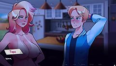 Blonde friend gives blowjob in Woodchester gameplay