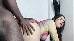 Teen Studies End with Big Black Cock in Mouth and Anal