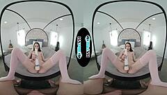 Beautiful girlfriend gives great blow job and fuck in VR porn