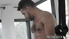 Muscled Adrian Hart Oils Body For Smooth Cock Insertion In Anal Rimjob Deepthroat Blowjob Creampie