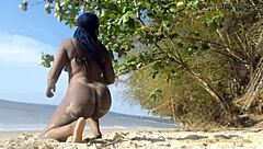 Public display of naked dancing and twerking by a teen with a big ass
