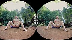 Yanks hottie sierra climaxes outdoors with toys and shaved pussy