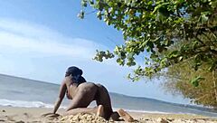 Public display of naked dancing and twerking by a teen with a big ass