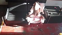 Sissy SPIES on MATURE woman BATHING, using TOYS to TEASE her CLIT