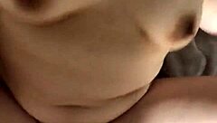 Japanese couple cums together with massive creampie!