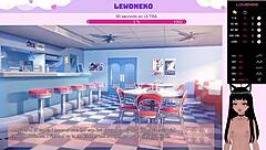 vtuber lewdneko gets naked playing order us part 1, showing small tits