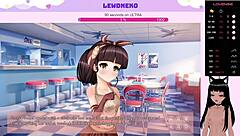 vtuber lewdneko gets naked playing order us part 1, showing small tits