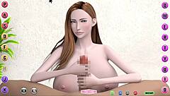 Colossal Tits Beauty Endures Creampie in Anime Game