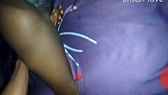 wife cosplays in school swimsuit for young man and gets wet!