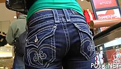 Young woman gives a dirty blowjob to a couple in need