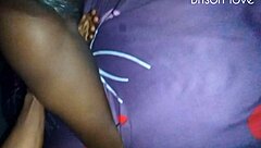 wife cosplays in school swimsuit for young man and gets wet!