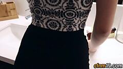 real amateur teen fingering herself before big cock facial