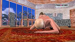 Watch two lesbian girls kiss and fuck with a double dildo.