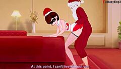 Elastigirl's naughty Christmas encounter with wrong Santa
