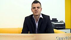 Watch that gay stud with large pecker!