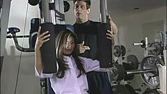 Oh God, Petite Asian Lucy Takes Big Cock Doggystyle and Cowgirl in the Gym!