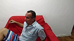 petter dog fucks sheila on the sofa and she loves it