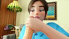 Sexy Mei Blowjob Handjob On Big Cock With Tits