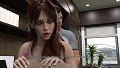 Intensely fucking married boss from behind with perfect tits