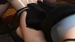 Latina teen bent over in POV animation, big tits bouncing - part 2