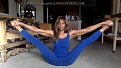 Steamy ginger MILF teases with wet nipples and ass