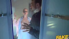 fake hostel halloween special - the haunted locker - sweet horny teen 18+ with small 18+ tits gets super wet riding a massive cock of older man