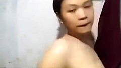 Khmer Girl Bathes in Shower During Sex