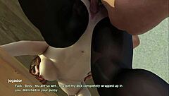 Intensely fucking married boss from behind with perfect tits