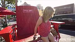 Real teen 18+ with big tits gets tight pussy fucked intensely