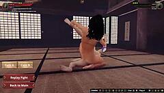 3D adult film with lesbian wrestling and face sitting scenes