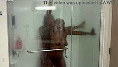 Stepsister invites stepbrother to shower! He pounds her tight pussy doggystyle with monster cock!