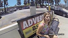 Fantastic bigtit teen 18+ picked up for hardcore blowjob and fucking