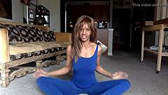 Steamy ginger MILF teases with wet nipples and ass