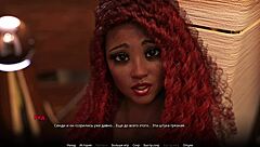 Fetish play with an ebony and a big-boobed MILF in an anime-style 3D environment