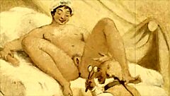 vintage illustration of antique cartoon anime characters