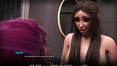 Fetish play with an ebony and a big-boobed MILF in an anime-style 3D environment