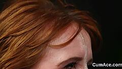 Slutty Babe Swallows Sperm Load In Pov Bukkake Facial