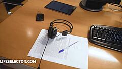 Veronica Leal's anal pleasure journey in the office setting