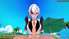 Arlecchino Fucking Hard in Bikini on Beach in Genshin Impact Hentai