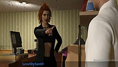 Stepmother's love in hot dress, a taboo hentai scene