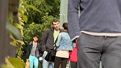 Slutty Teen 18+ Girl Sucking Strangers Cock On Street