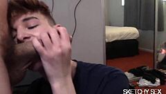 Skinny Amateur Boy Takes Bareback Group Action