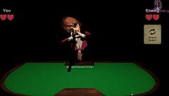 3D animated game with a curvy and fat woman