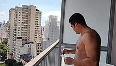 Yuri Gaucho enjoys summer day sex on the pool with his partner