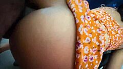 latina whore gets anal fingered, creampied, and gapes with farting