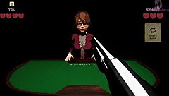 3D animated game with a curvy and fat woman