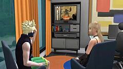 In parody hentai episode 6, misa amena watches a movie with naruto, gets excited, and they fuck in bed like hinata